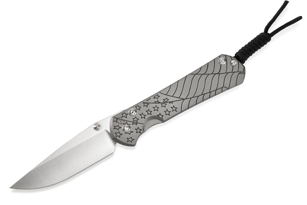 Chris Reeve Small Sebenza 31 CGG Forever Flag 2.99" CPM Magnacut Titanium Folding Knife S31-1690