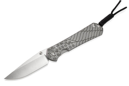 Chris Reeve Small Sebenza 31 CGG Forever Flag 2.99" CPM Magnacut Titanium Folding Knife S31-1690