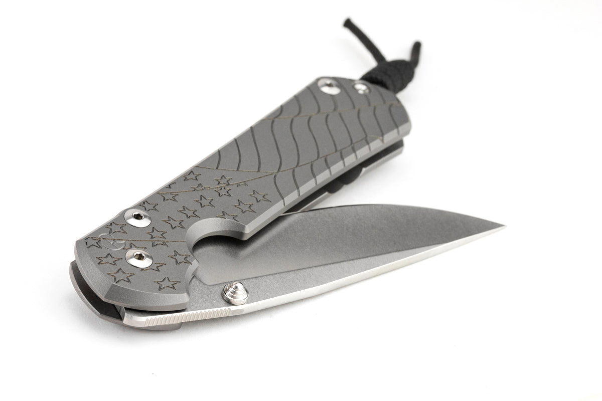Chris Reeve Small Sebenza 31 CGG Forever Flag 2.99" CPM Magnacut Titanium Folding Knife S31-1690