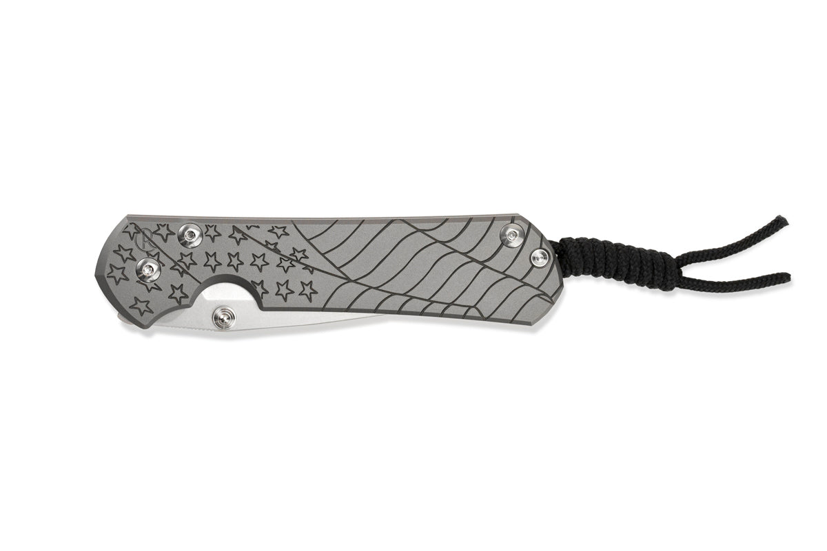 Chris Reeve Small Sebenza 31 CGG Forever Flag 2.99" CPM Magnacut Titanium Folding Knife S31-1690