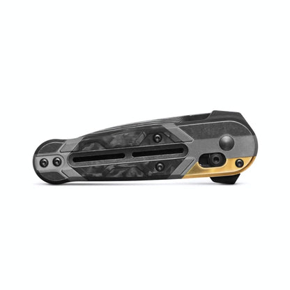 Benchmade 491BK-261 Lowden Limited Gold Class 2.91" Drakkar Damasteel Titanium Carbon Fiber Folding Knife