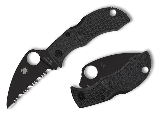 Spyderco Manbug Wharncliffe 1.91" VG-10 Black TiCN SpyderEdge Folding Knife MBKWSBK