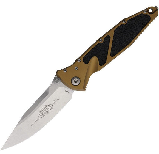 Microtech SOCOM Elite S/E 4" M390MK Stonewash Tan Aluminium Folding Knife