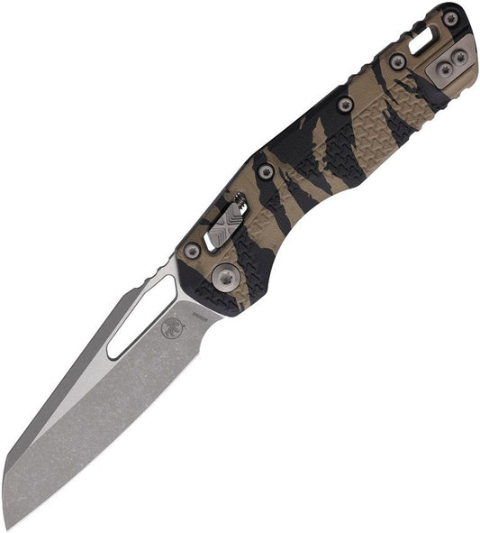 Microtech MSI Ram-Lok 3.9" M390MK Apocalyptic Tiger Stripe Camo Tri-Grip Polymer Folding Knife