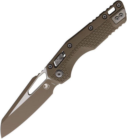Microtech MSI Ram-Lok 3.9" M390MK Two-Tone Cerakote Dark Earth Tri-Grip Polymer Folding Knife