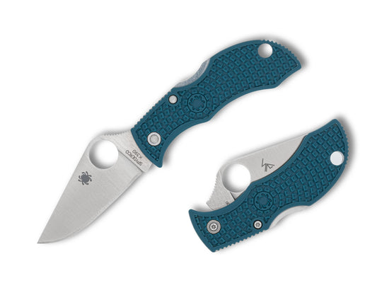 Spyderco Manbug 1.96" K390 Blue FRN Folding Knife MFPK390