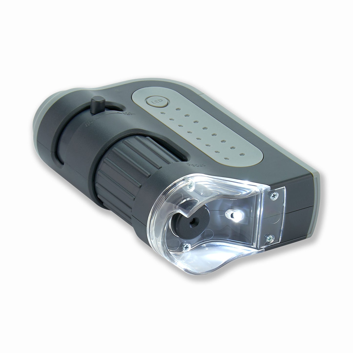 Carson MicroBrite™ Pro 60x-120x LED Lighted Zoom Pocket Microscope with Smartphone Adapter Clip MM-350