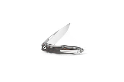 Chris Reeve Mnandi Macassar Ebony 2.74" S45VN Titanium Folding Knife with Leather Sheath MNA-1016