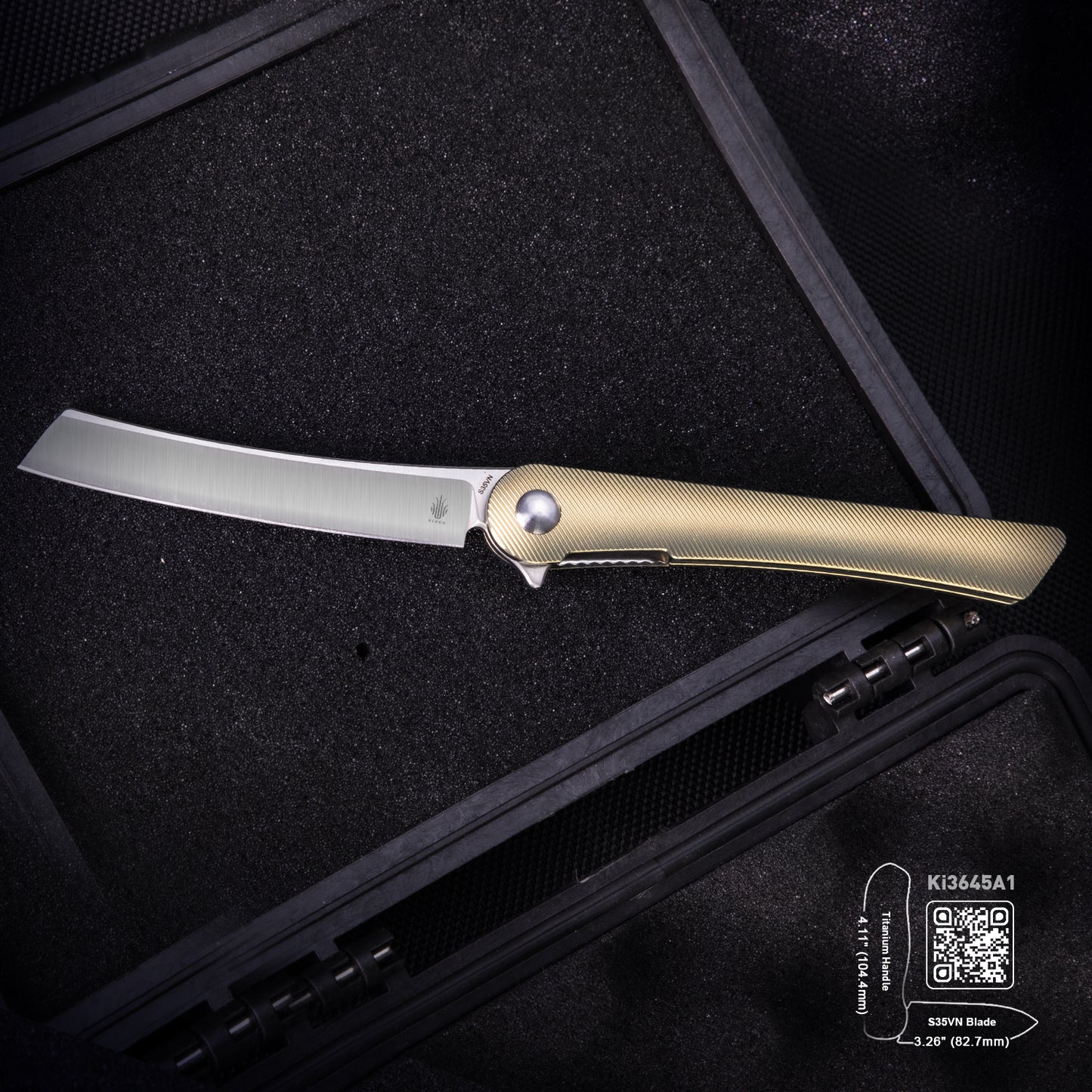 Kizer Mercury 3.26" CPM-S35VN Titanium Folding Knife by Alex Berkowitz Ki3645A1