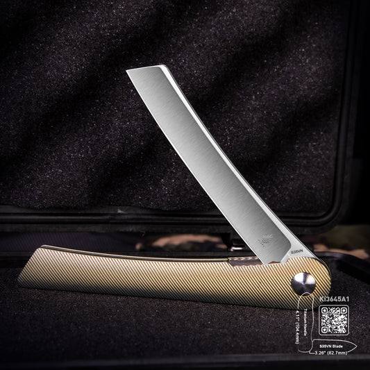 Kizer Mercury 3.26" CPM-S35VN Titanium Folding Knife by Alex Berkowitz Ki3645A1