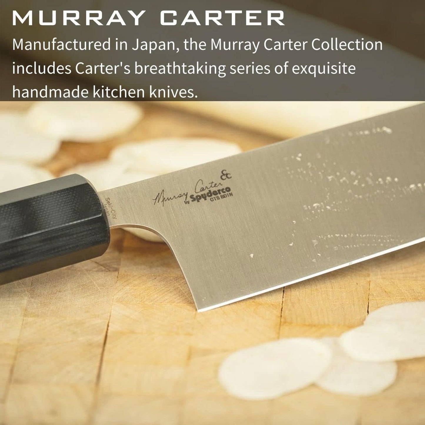 Spyderco Murray Carter Minarai Gyuto 10.13" CTS BD1N Kitchen Knife K19PBK - Made in Seki, Japan