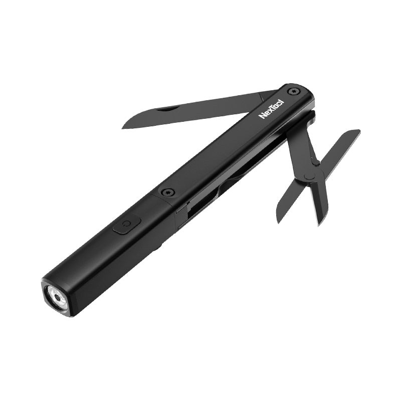 NexTool 65LM USB-C Aluminium Flashlight Multi-Tool with Knife and Scissors