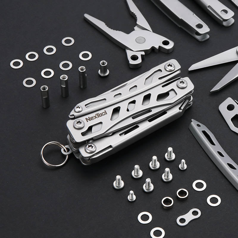 NexTool Mini Flagship Silver Compact Multi-Tool with 10 Functions
