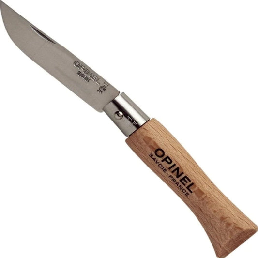 Opinel No.4 Traditional 2" Stainless Folding Knife - Made in France