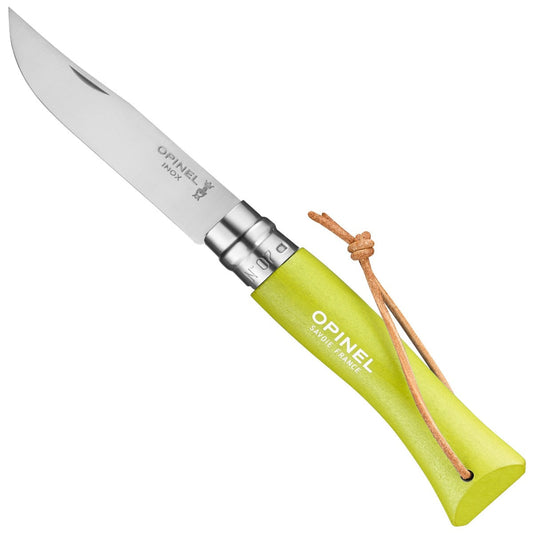 Opinel No.7 Colorama Trekking 3.07" Anise Stainless Folding Knife - Made in France