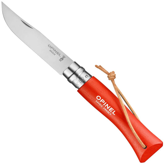Opinel No.7 Colorama Trekking 3.07" Orange Stainless Folding Knife - Made in France