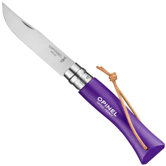 Opinel No.7 Colorama Trekking 3.07" Purple Stainless Folding Knife - Made in France