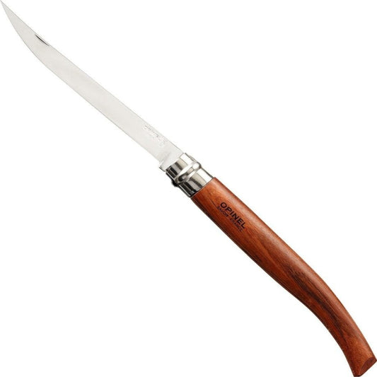 Opinel No.15 Slim Padouk 5.9" Stainless Folding Fillet Knife - Made in France