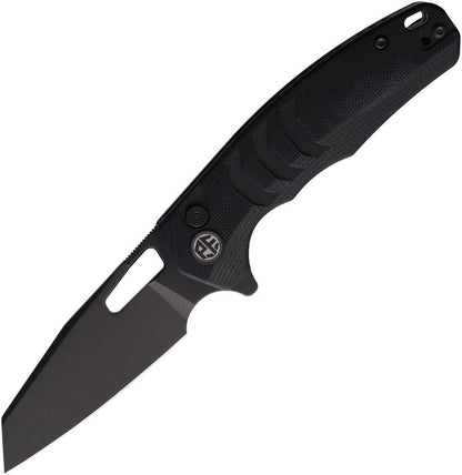 Petrified Fish Trilobite 3" Sandvik 14C28N Khaki G10 Button-Lock Folding Knife by Hydra Design
