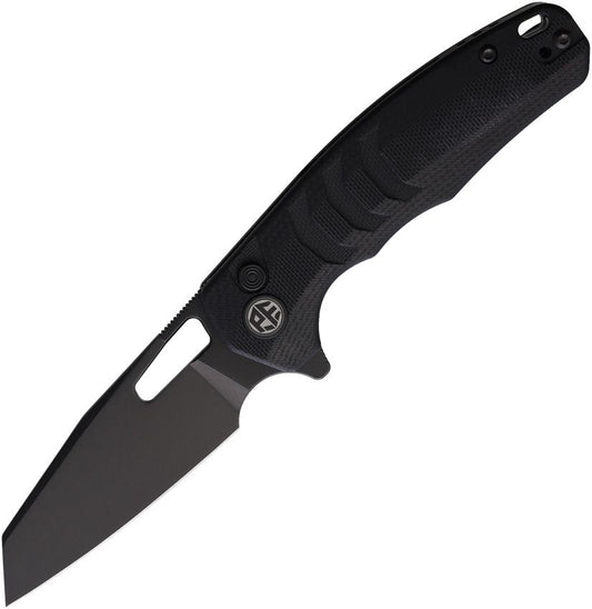 Petrified Fish Trilobite 3" Sandvik 14C28N Khaki G10 Button-Lock Folding Knife by Hydra Design