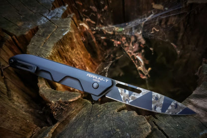 Extrema Ratio Ferrum T Black Warfare 2.87" N690 Folding Knife
