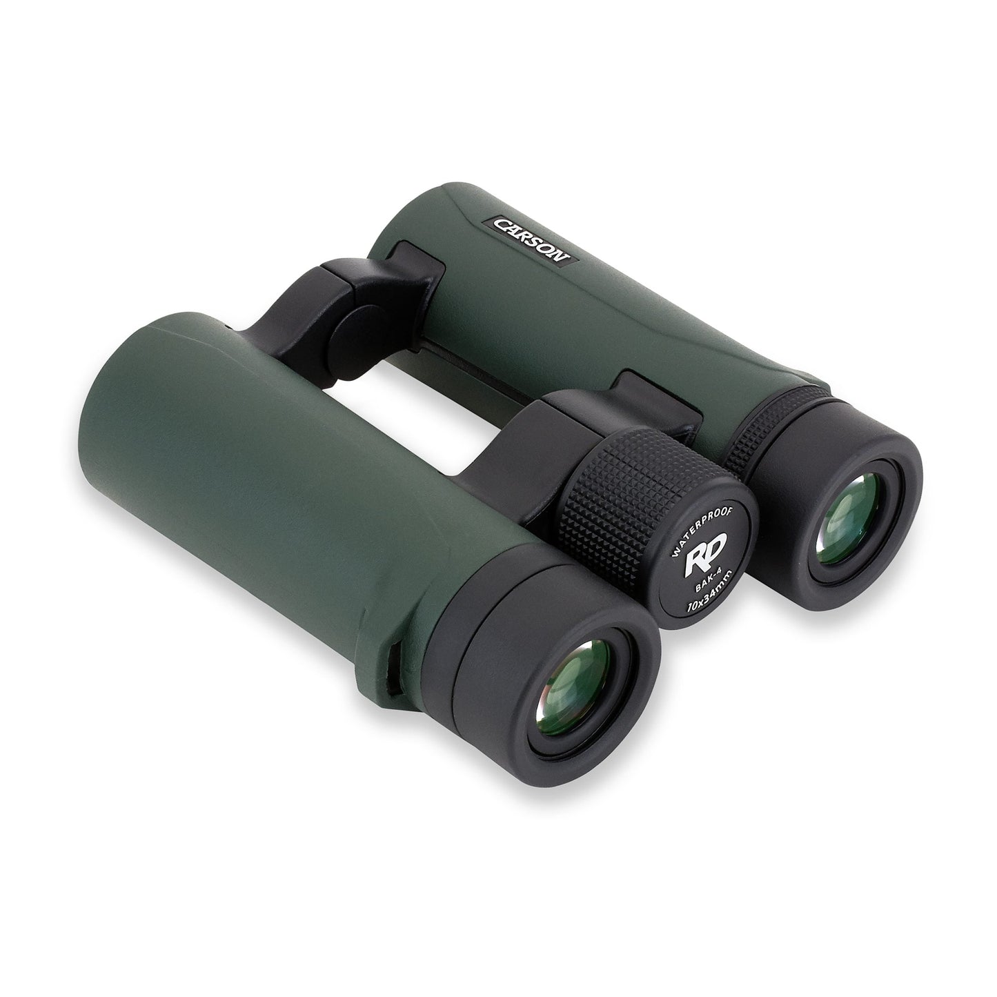 Carson RD Series 10x34mm Compact Open-Bridge Waterproof Binoculars Green RD-034
