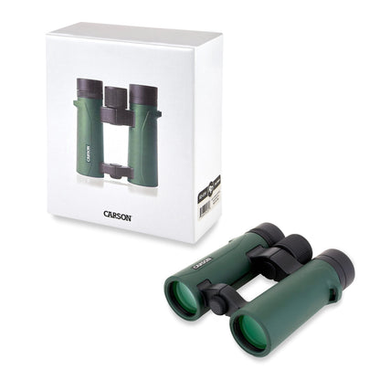 Carson RD Series 10x34mm Compact Open-Bridge Waterproof Binoculars Green RD-034