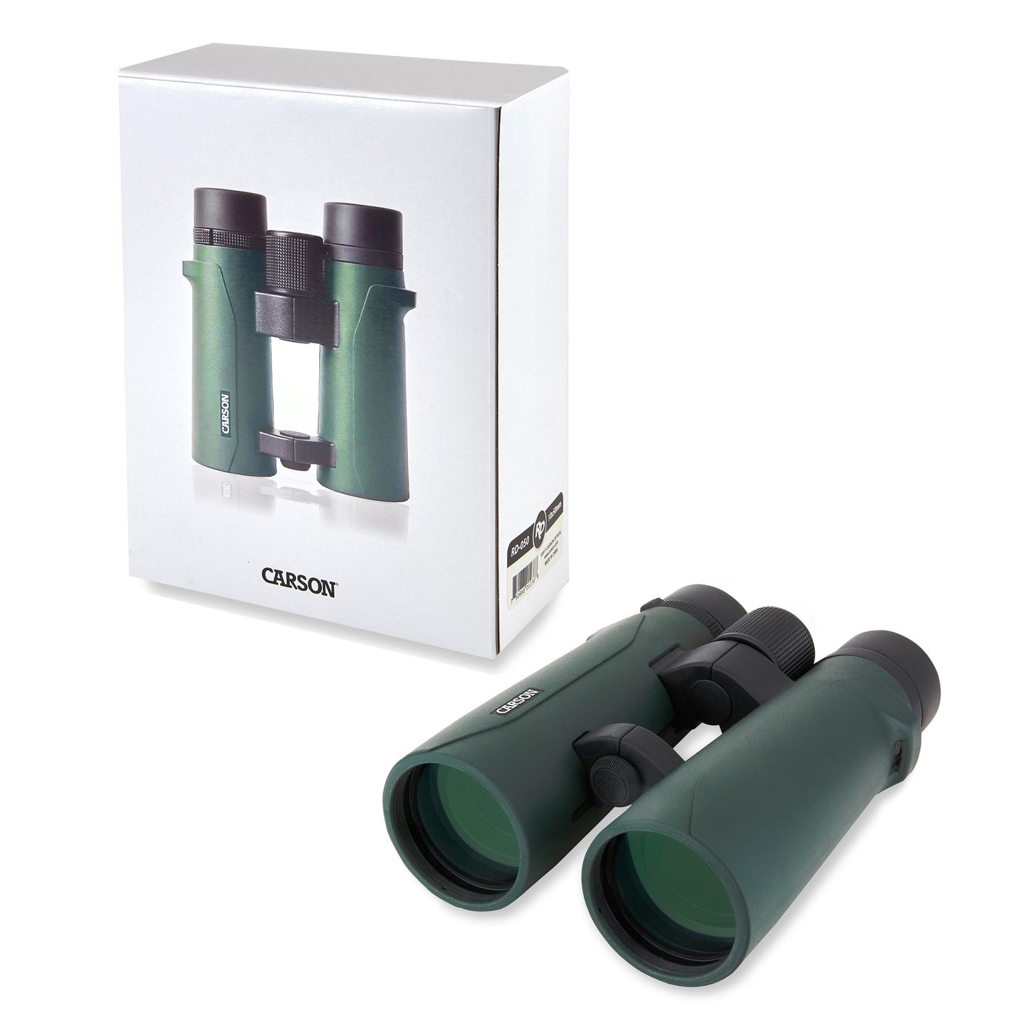 Carson RD Series 10x50mm Full-Sized Open-Bridge Waterproof Binoculars Green RD-050
