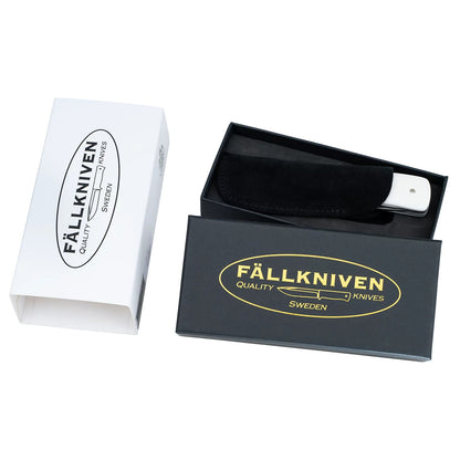 Fallkniven RL1ey (Elforyn) 2.76" Elmax White Elforyn Folding Knife with Pouch