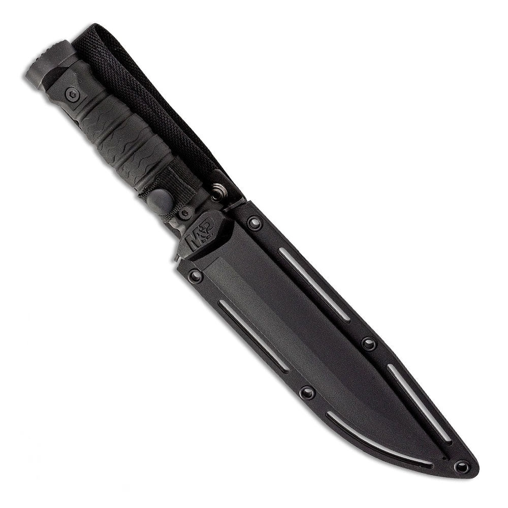 Smith & Wesson Special Ops 7" 8Cr13MoV Full-Tang Survival Knife with Sawback and Hammer Pommel
