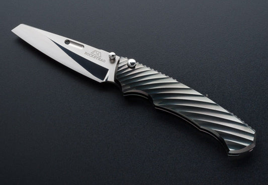 Rockstead RYO H-ZDP (BK) 3.15" Polished ZDP189 Titanium DLC Folding Knife