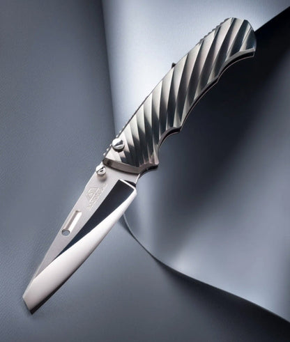 Rockstead RYO H-ZDP (BK) 3.15" Polished ZDP189 Titanium DLC Folding Knife