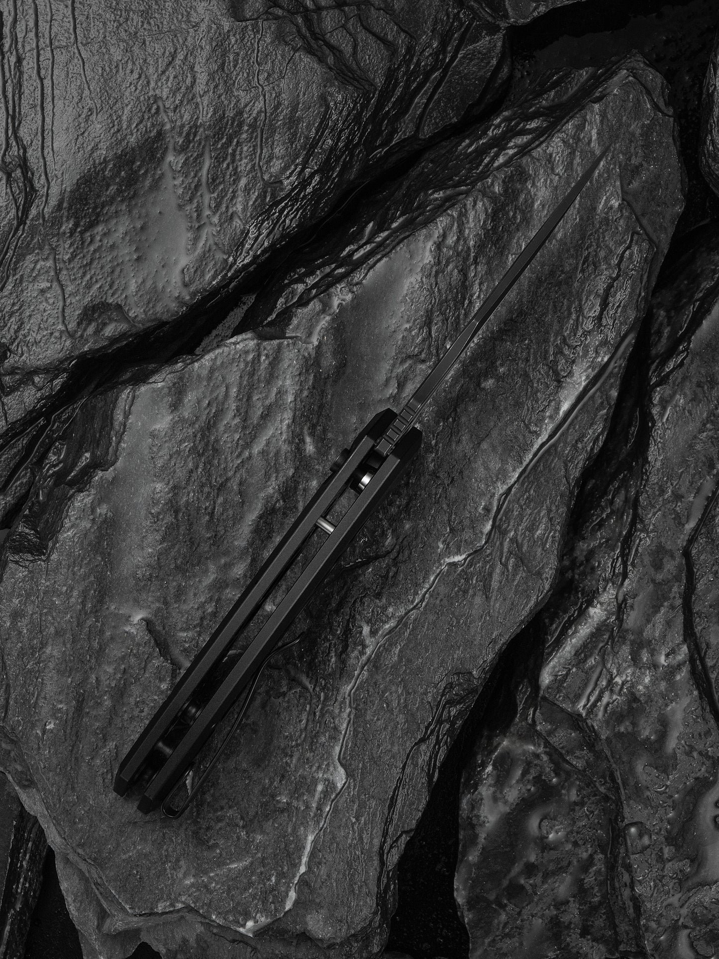 Civivi Anaaki 2.98" Nitro-V Black Aluminium Button Lock Folding Knife C24039-1