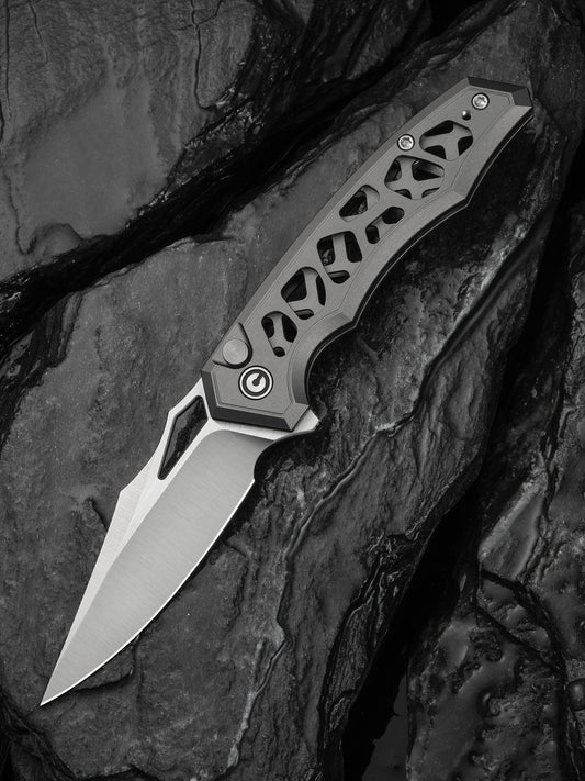 Civivi Anaaki 2.98" Nitro-V Gray Aluminium Button Lock Folding Knife C24039-2
