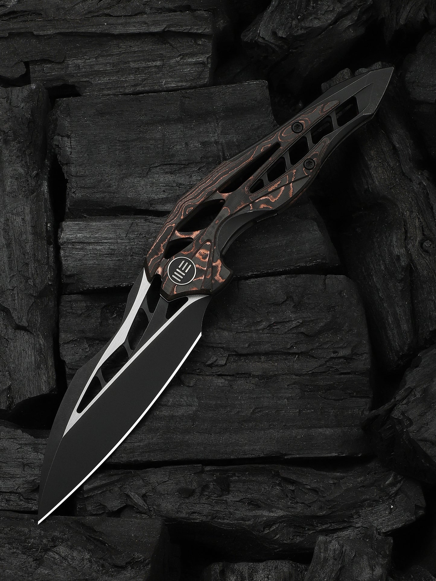 WE Arrakis Limited 3.47" Vanax Copper Foil Carbon Fiber Titanium Folding Knife 906CF-E
