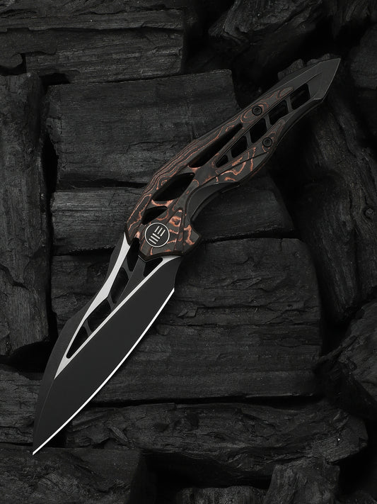 WE Arrakis Limited 3.47" Vanax Copper Foil Carbon Fiber Titanium Folding Knife 906CF-E