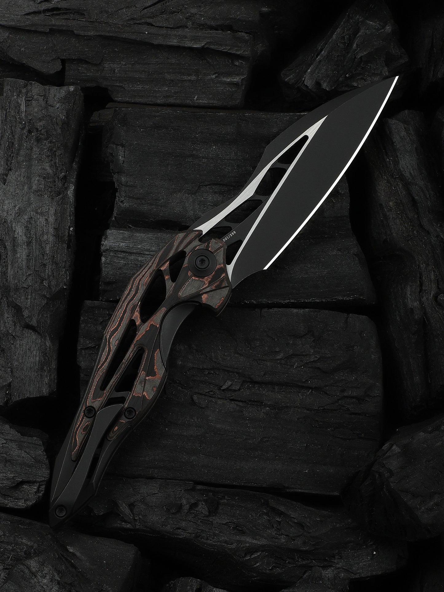 WE Arrakis Limited 3.47" Vanax Copper Foil Carbon Fiber Titanium Folding Knife 906CF-E