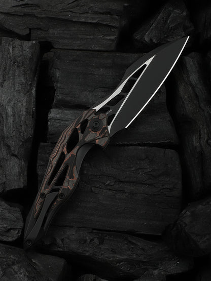 WE Arrakis Limited 3.47" Vanax Copper Foil Carbon Fiber Titanium Folding Knife 906CF-E