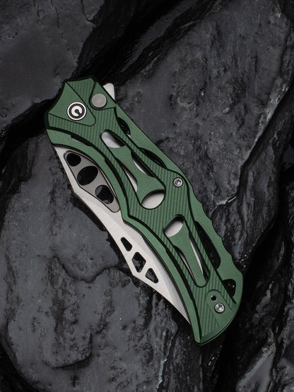 Civivi Biophase 3.48" Nitro-V Green Aluminium Button Lock Folding Knife C23083-1