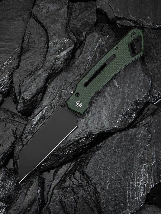 Civivi Buster FG 4.2" Green Canvas Micarta Folding Knife by Snecx C24052-3