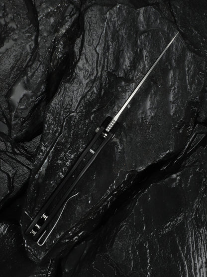 Civivi Kitefin Button Lock 3.22" Sandvik 14C28N Black Aluminium Folding Knife C24091-1