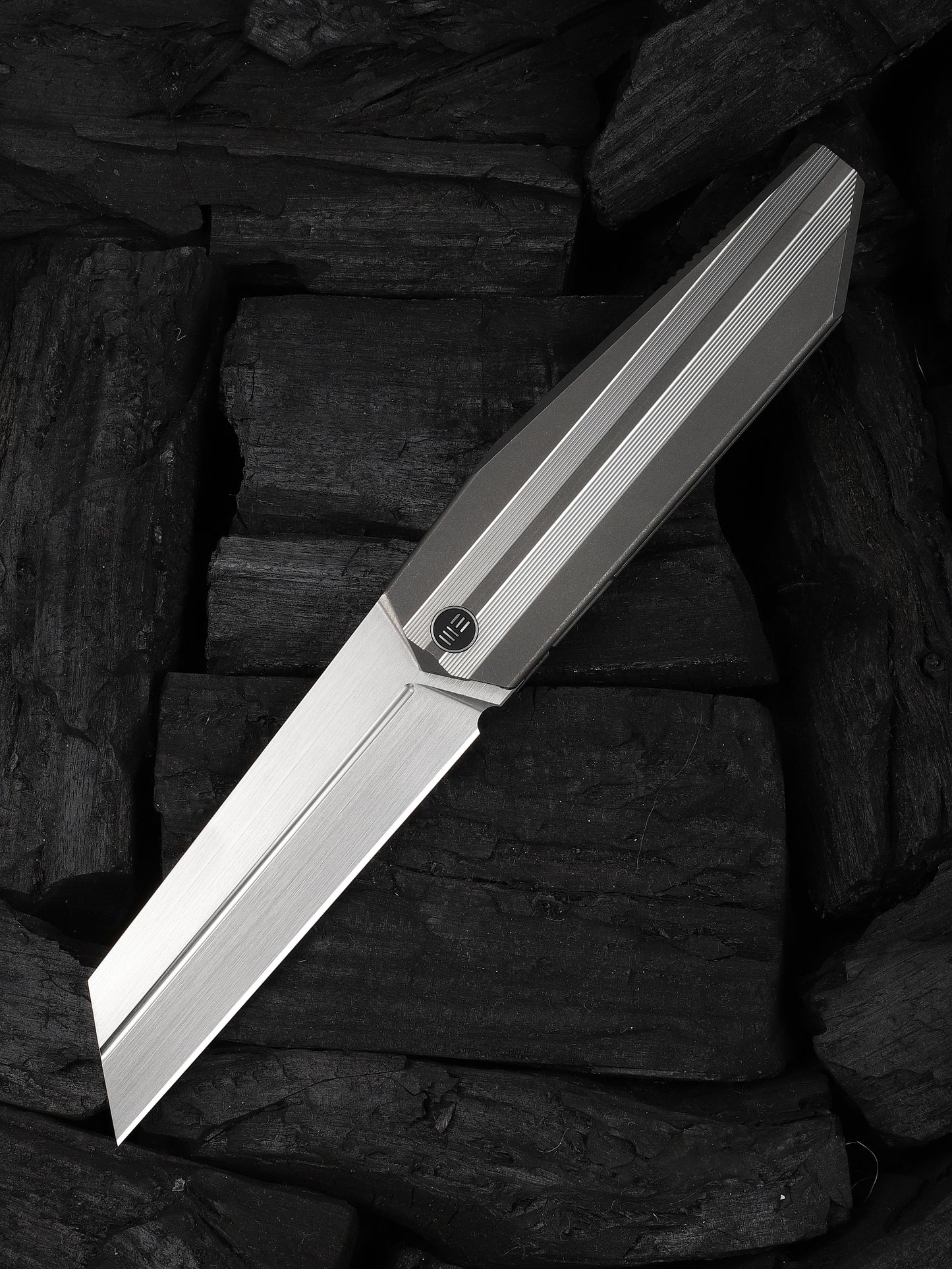 WE Collinear 3.67" Bohler M390 Gray Satin Titanium Folding Knife WE22034D-2