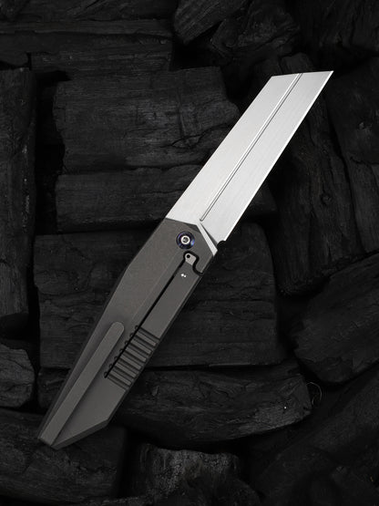 WE Collinear 3.67" Bohler M390 Gray Satin Titanium Folding Knife WE22034D-2