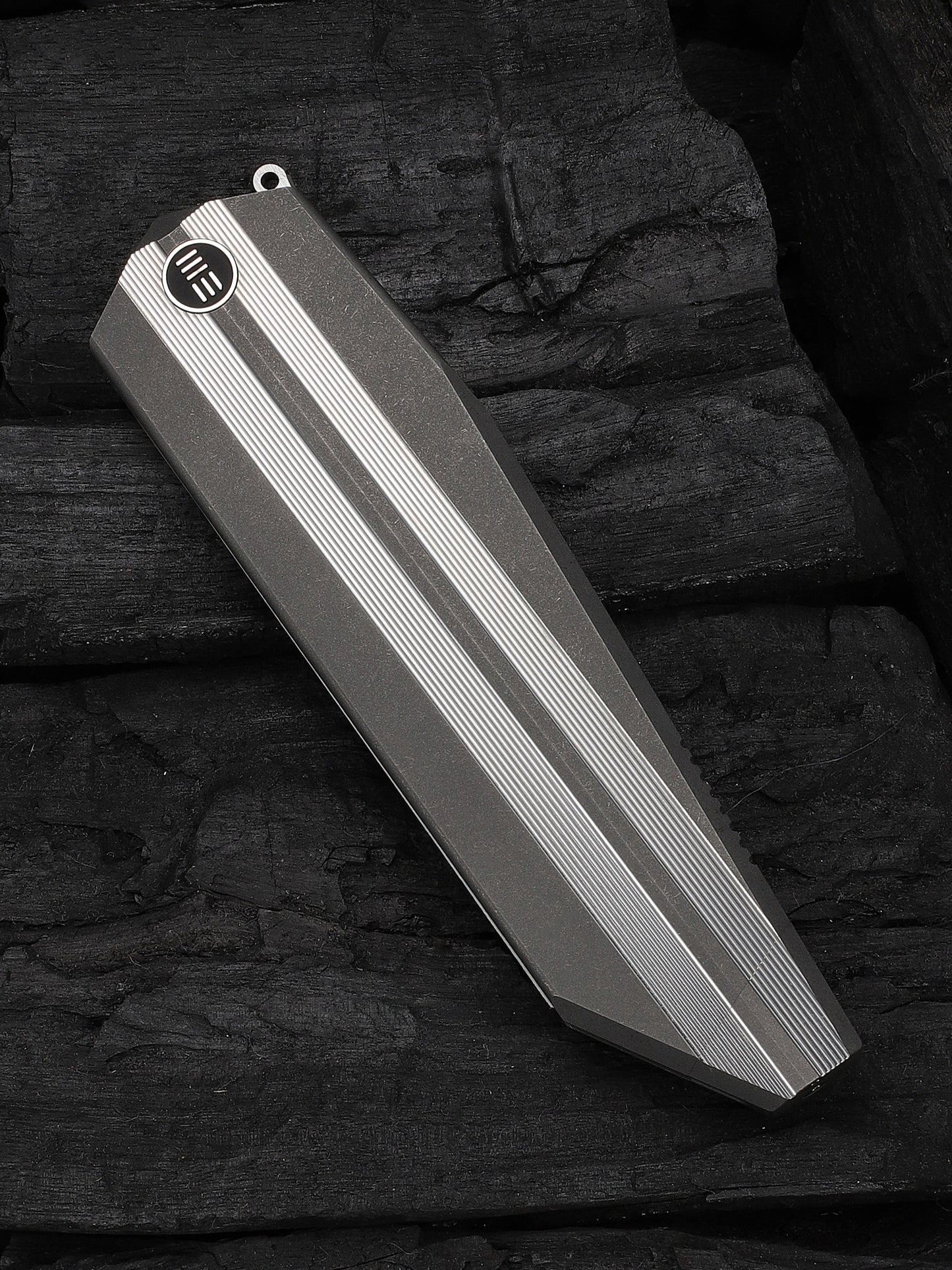 WE Collinear 3.67" Bohler M390 Gray Satin Titanium Folding Knife WE22034D-2