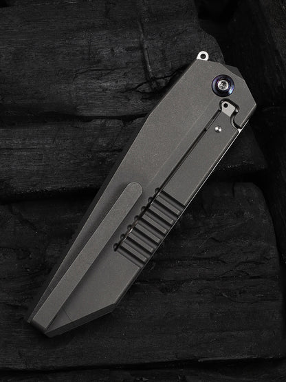 WE Collinear 3.67" Bohler M390 Gray Satin Titanium Folding Knife WE22034D-2