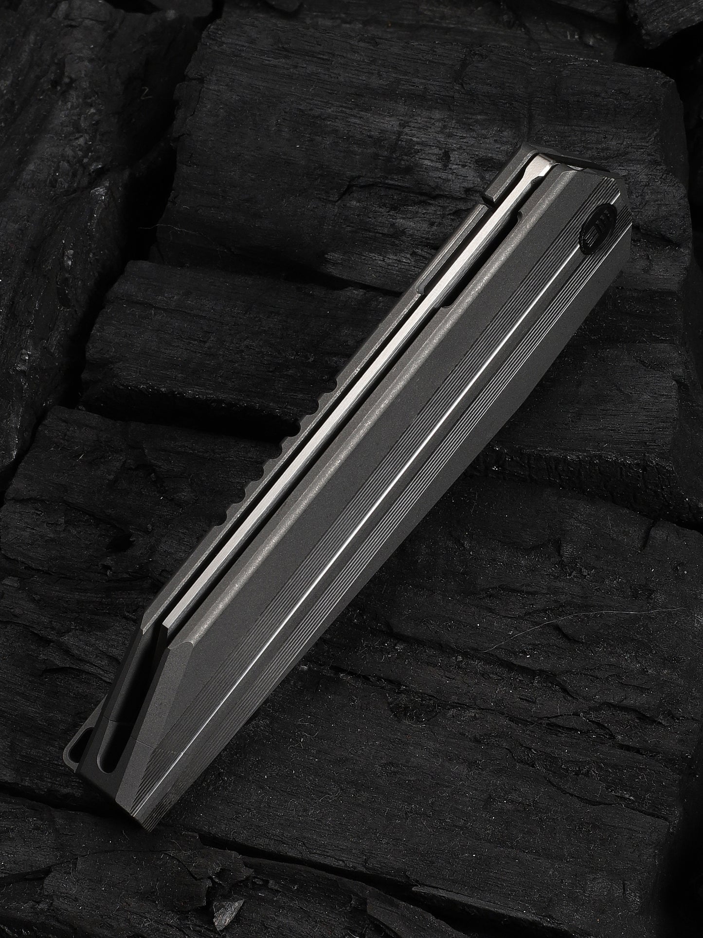 WE Collinear 3.67" Bohler M390 Gray Satin Titanium Folding Knife WE22034D-2