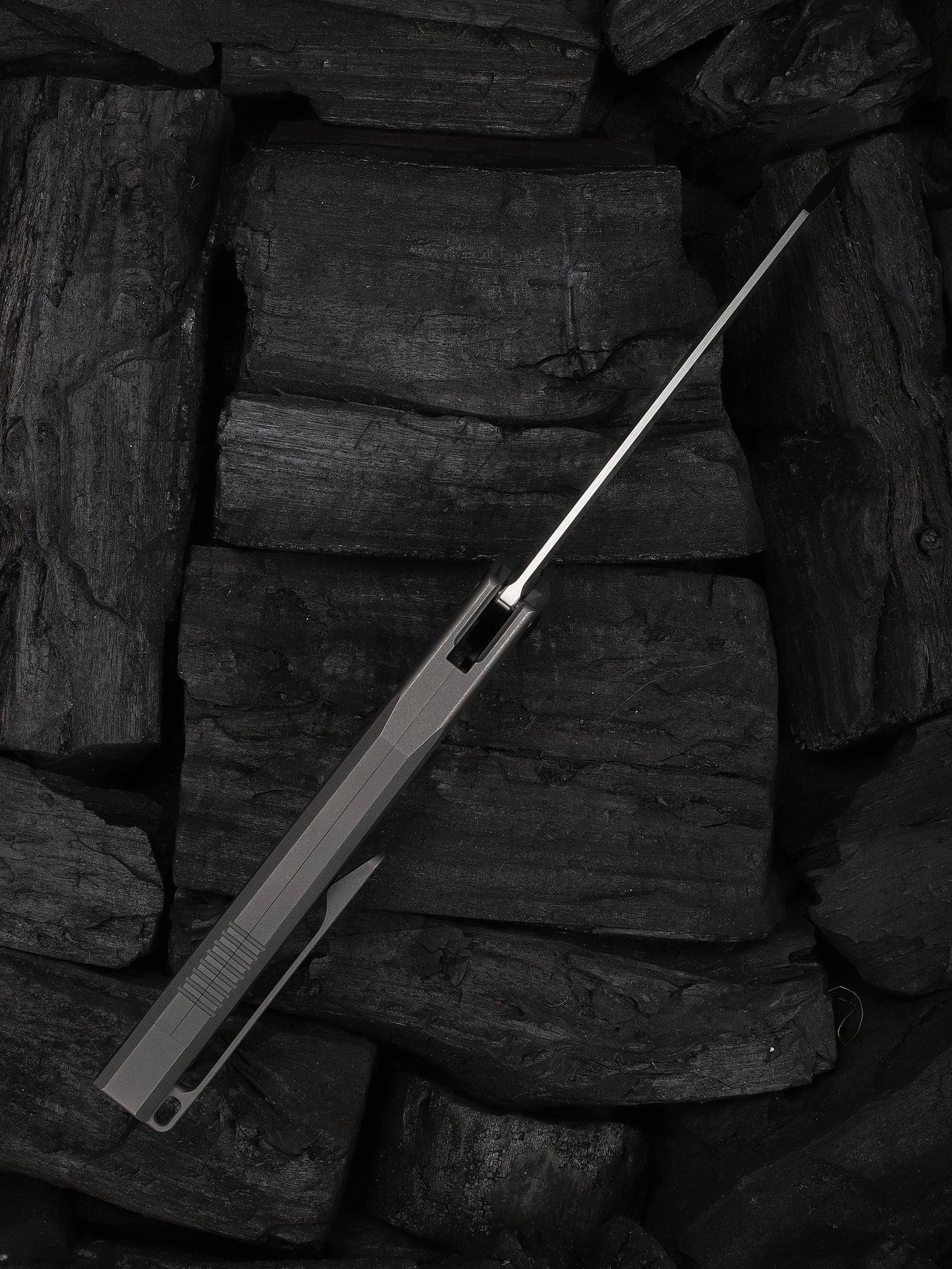 WE Collinear 3.67" Bohler M390 Gray Satin Titanium Folding Knife WE22034D-2