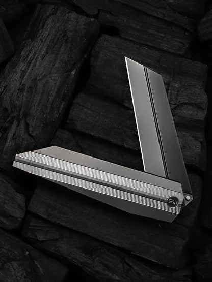 WE Collinear 3.67" Bohler M390 Polished Gray Satin Titanium Folding Knife WE22034D-4