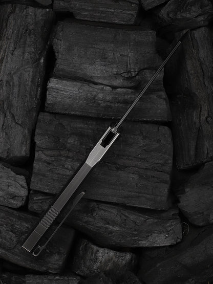 WE Collinear 3.67" Bohler M390 Polished Gray Satin Titanium Folding Knife WE22034D-4