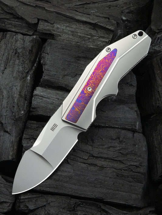 WE Coral SLT 2.95" CPM 20CV Timascus Inlay Titanium Folding Knife WE24044-4
